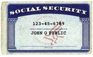 Sample Social Security card