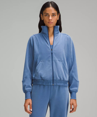 Brushed Softstreme Funnel-Neck Zip Up: was $148