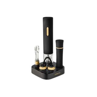 ambiano electric wine set in black and gold
