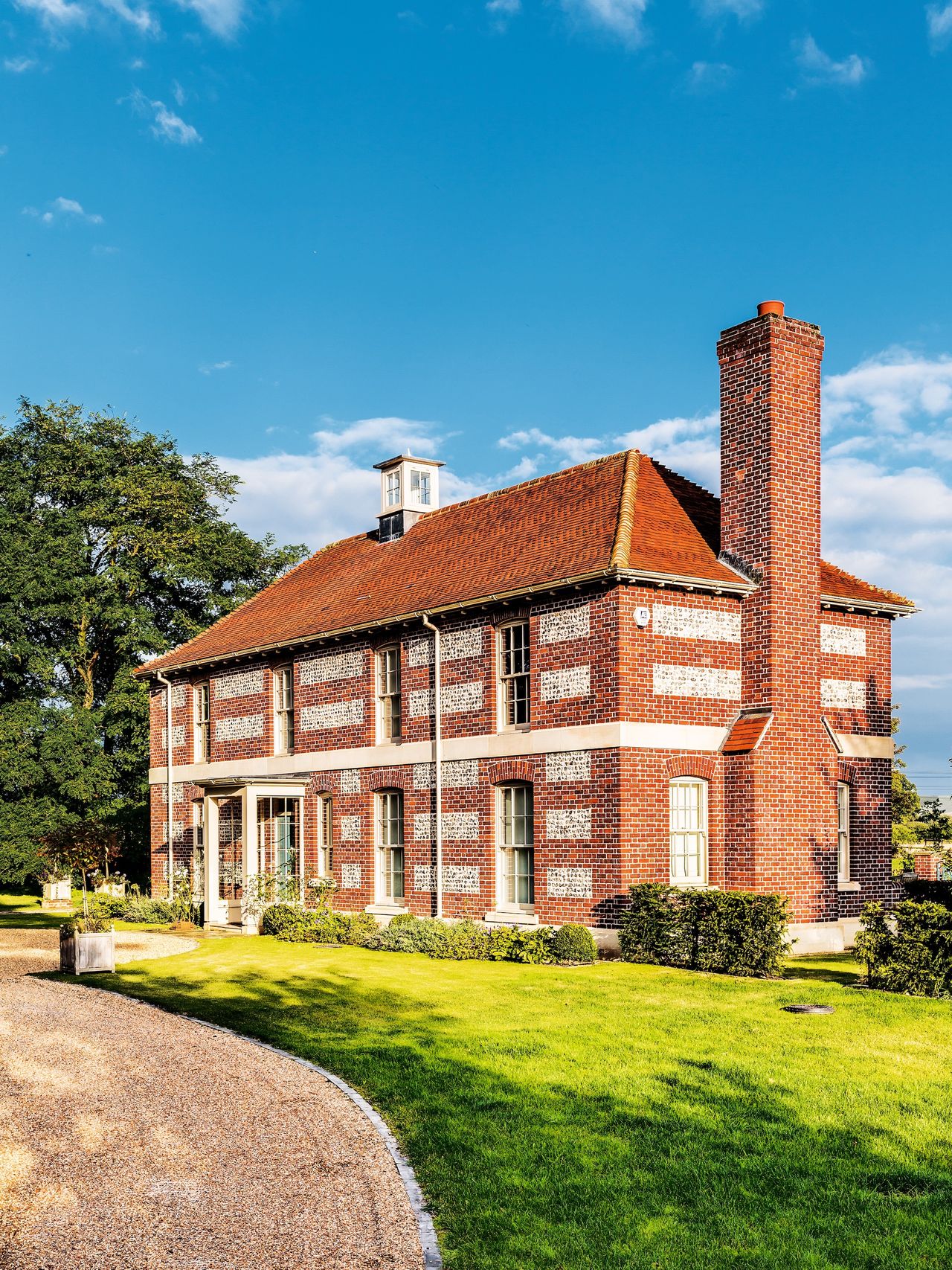 traditional style self build with brick detailing on exterior walls