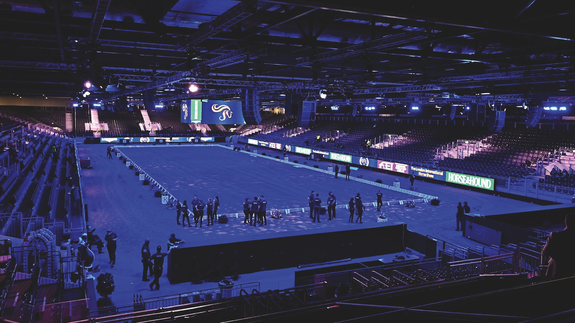 2HB3CPN London, UK. 16th Dec, 2021. London International Horse Show. Excel London. Royal Victoria Dock. A general view of the main arena. Credit: Sport In Pictures/Alamy Live News 