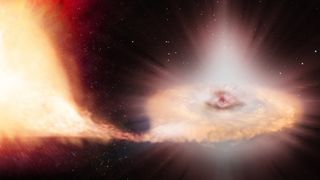 a giant explosion in space