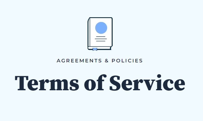 Bluehost's terms of service landing page