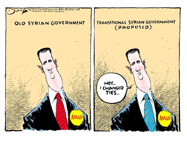 Editorial cartoon Syria Assad