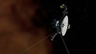 image of spacecraft Voyager 1 entering interstellar space.