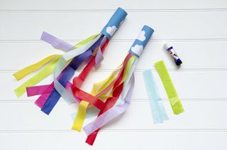 How to make rainbow streamers from tissue paper - Good To