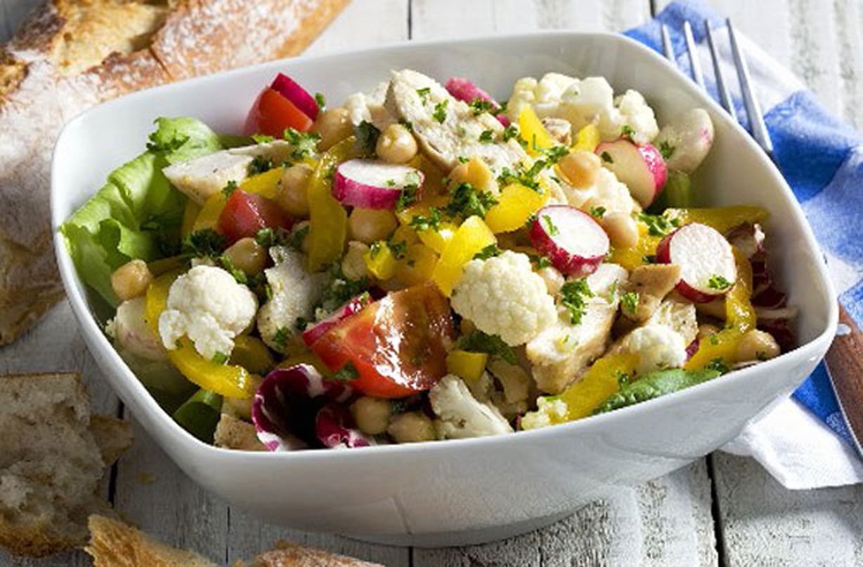 Cauliflower and radish salad