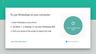 How to use WhatsApp Web and Desktop - sign-in screen
