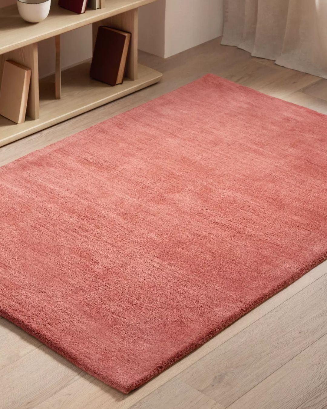 Wellington Hand Loomed Pure Wool Rug, Clay, L240 x W170cm.