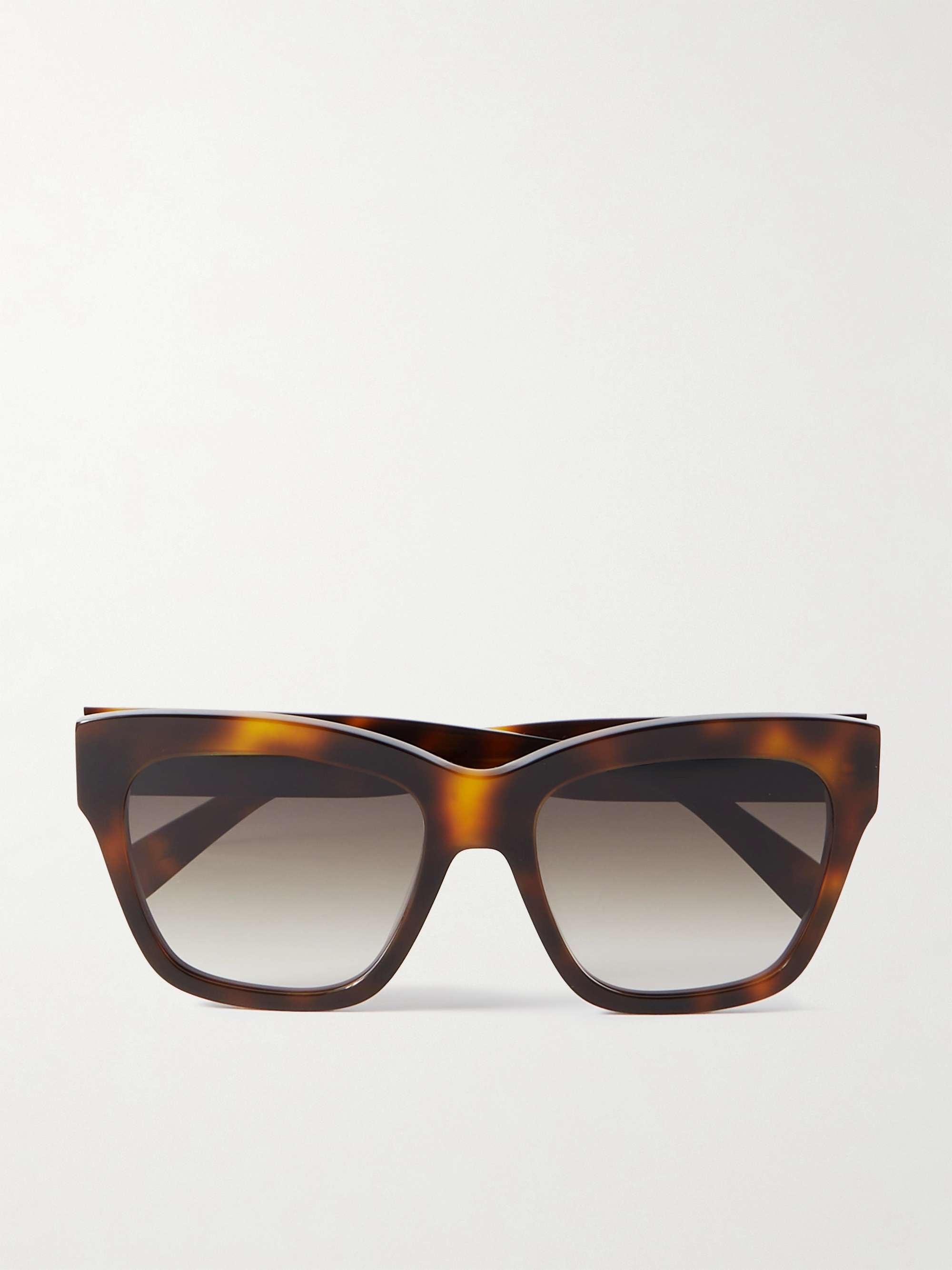 Triomphe Square-Frame Tortoiseshell Acetate Sunglasses