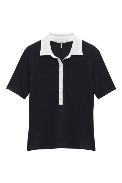Rag & bone, Knit Button Short-Sleeve Polo Shirt