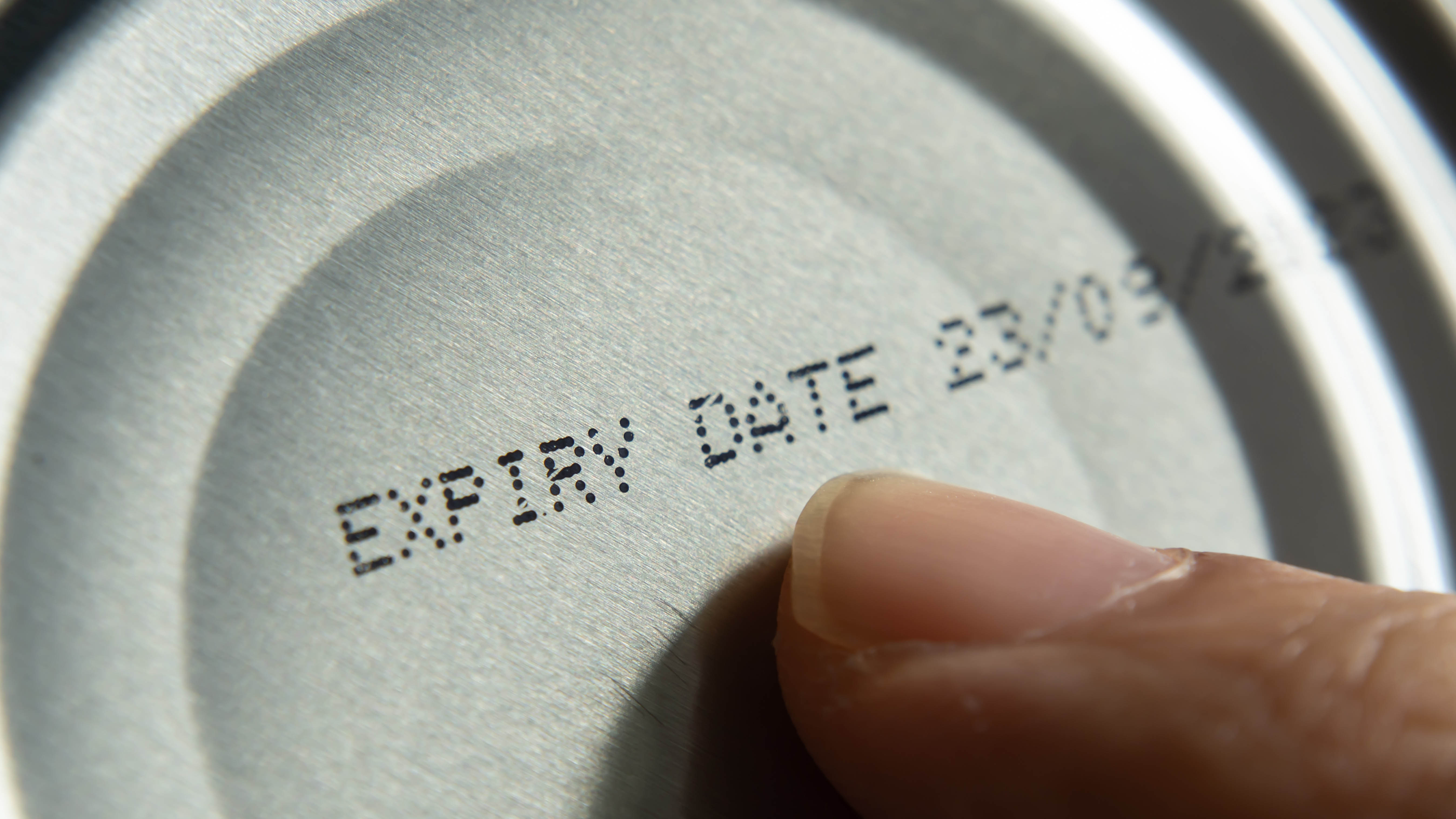 Expiry date on tin can