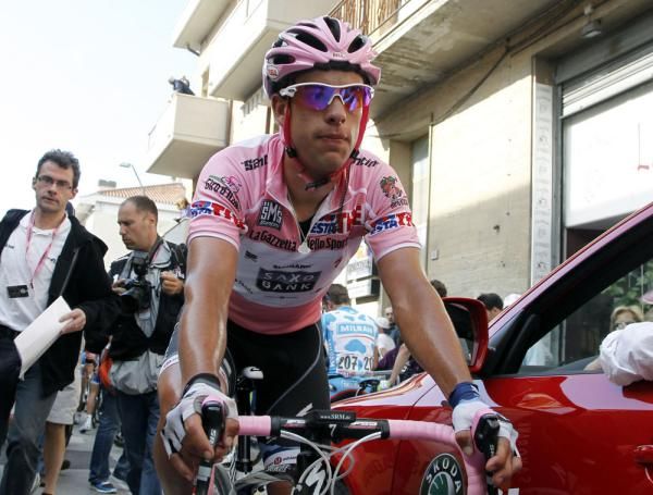 Richie Porte (Saxo Bank) after his first day in the maglia rosa