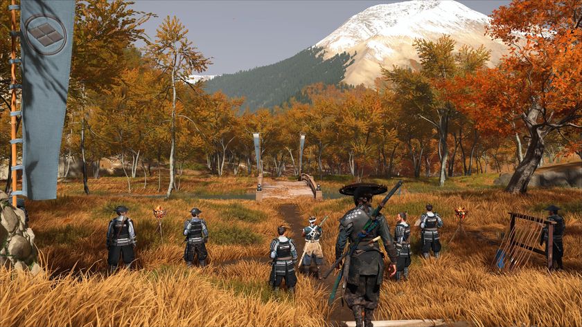 Ghost of Yotei screenshot of Atsu and others preparing to attack