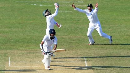 Moeen Ali batting for England against Bangladesh