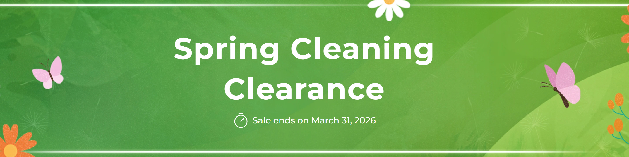 iBuyPower's spring cleaning clearance sale banner