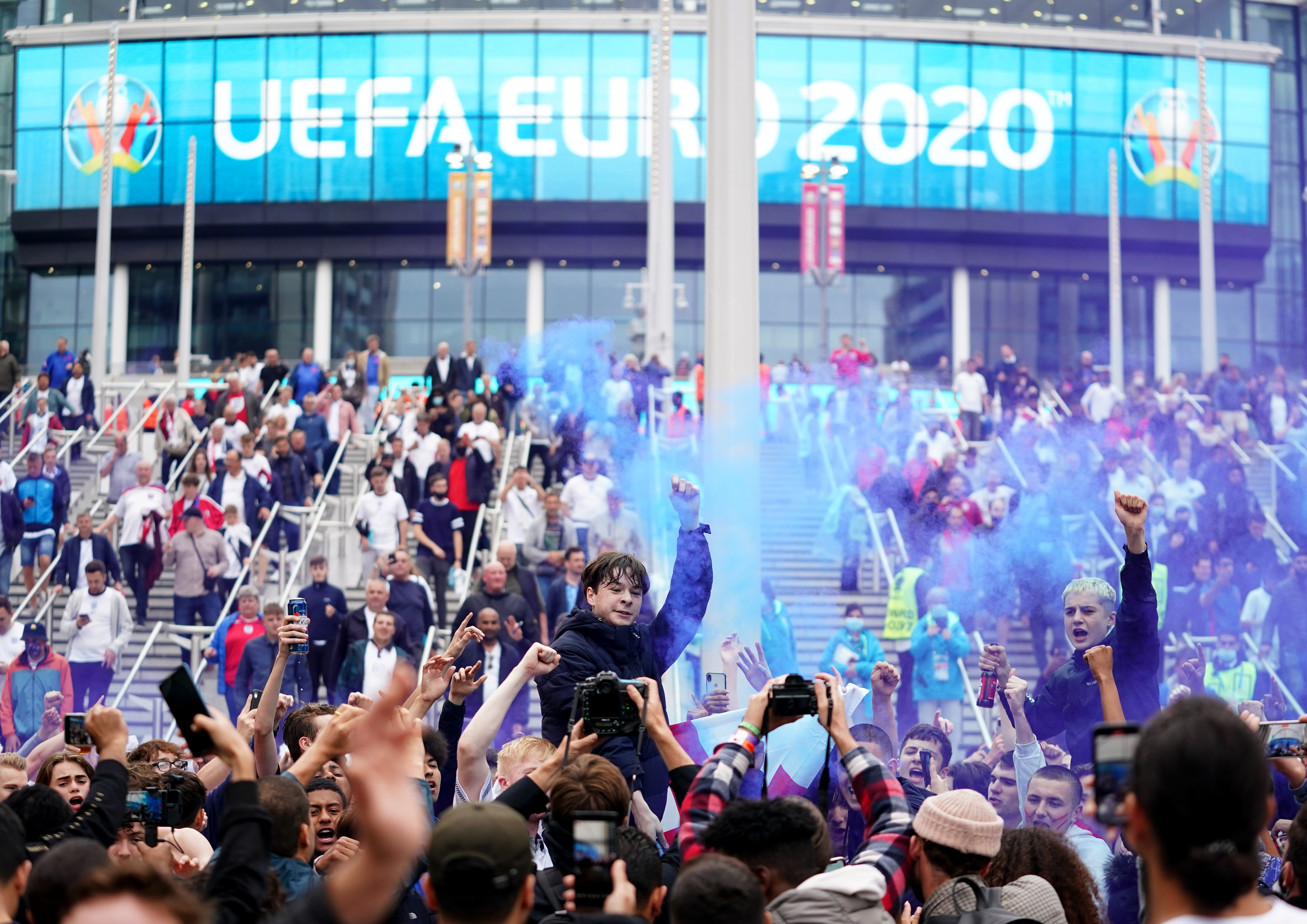 Fans watch England v Germany