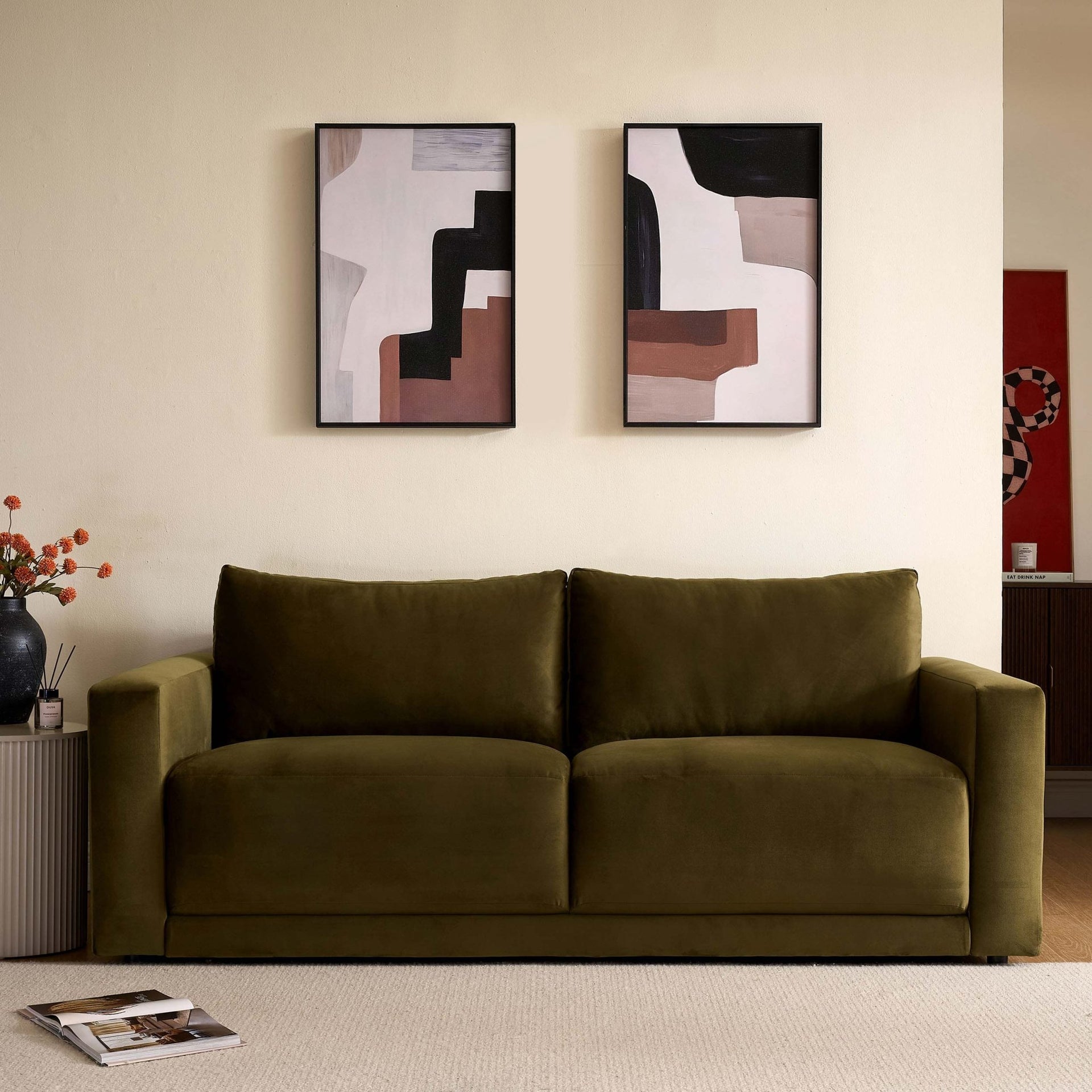 Chicago 3 Seater Sofa - Rich Green