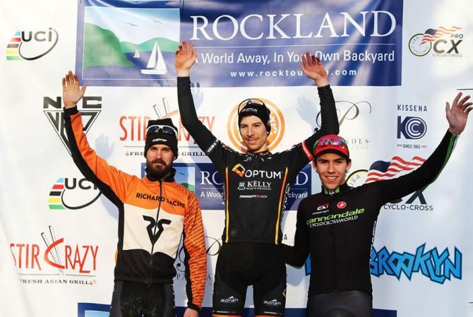Mens Podium: 2nd place: Dan Timmerman (House Industries/SimpleHuman) 1st place: Kerry Werner Jr. (Optum PRO Cycling CX Team p/b Kelly Benefits) 3rd place: Curtis White (Cannondale p/b Cyclocrossworld.) Congratulations to All!