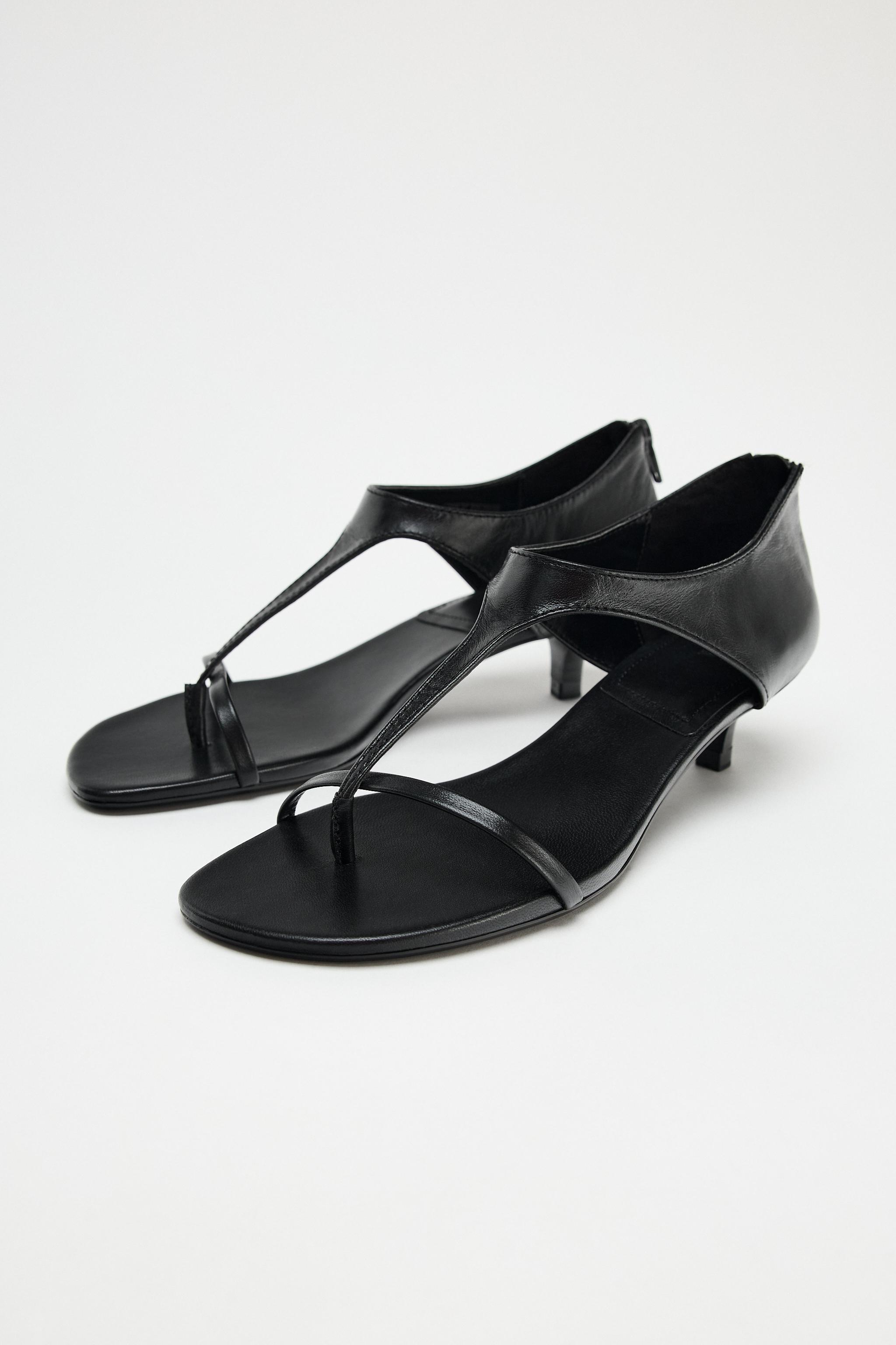 Leather Kitten Heel Sandals 50th Anniversary