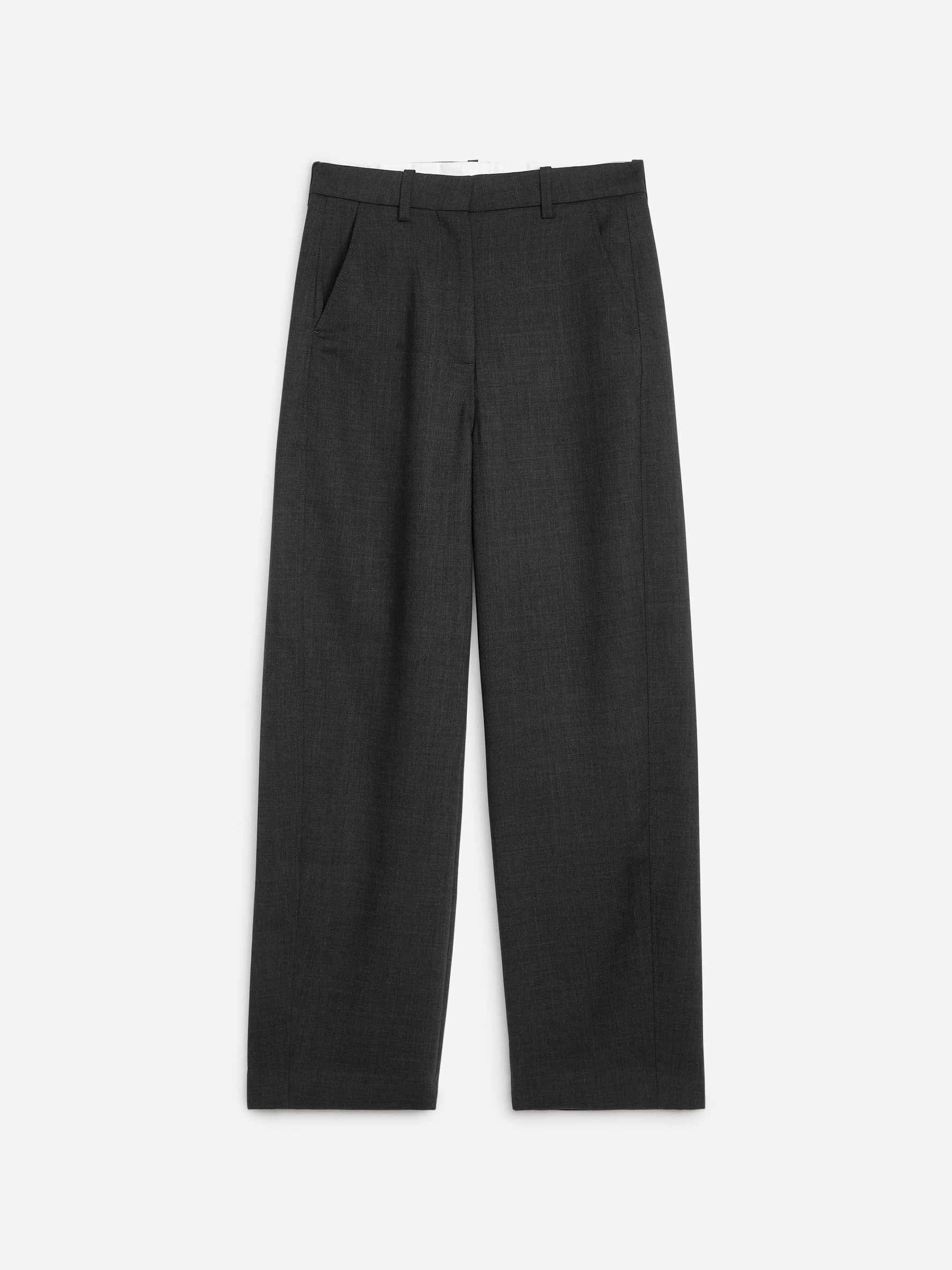Relaxed Tailored Trousers &amp;ndash; Dark Grey &amp;ndash; Women &amp;ndash; Arket Gb