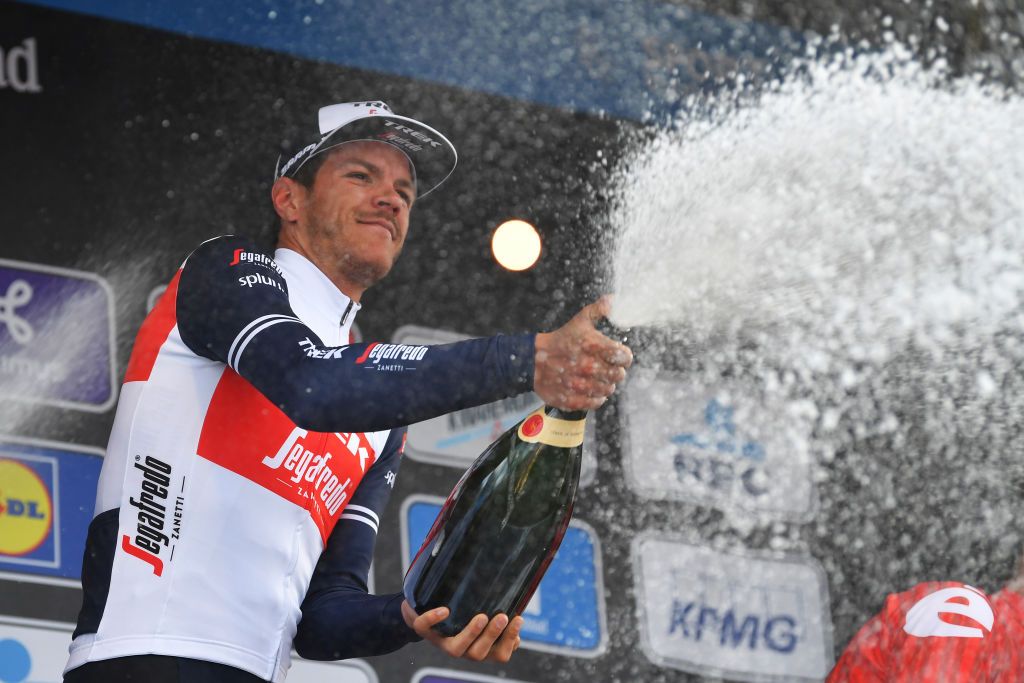 Trek-Segafredo’s Jasper Stuyven is crowned the winner of the 2020 Omloop Het Nieuwsblad