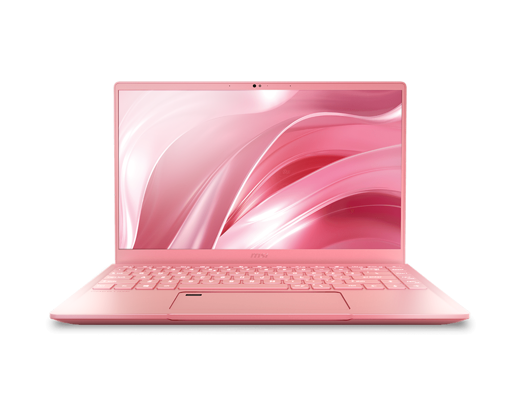MSI Prestige 14 Rose Pink open