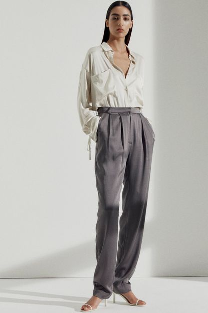 Tove Sophie Sand Washed Silk Trouser 