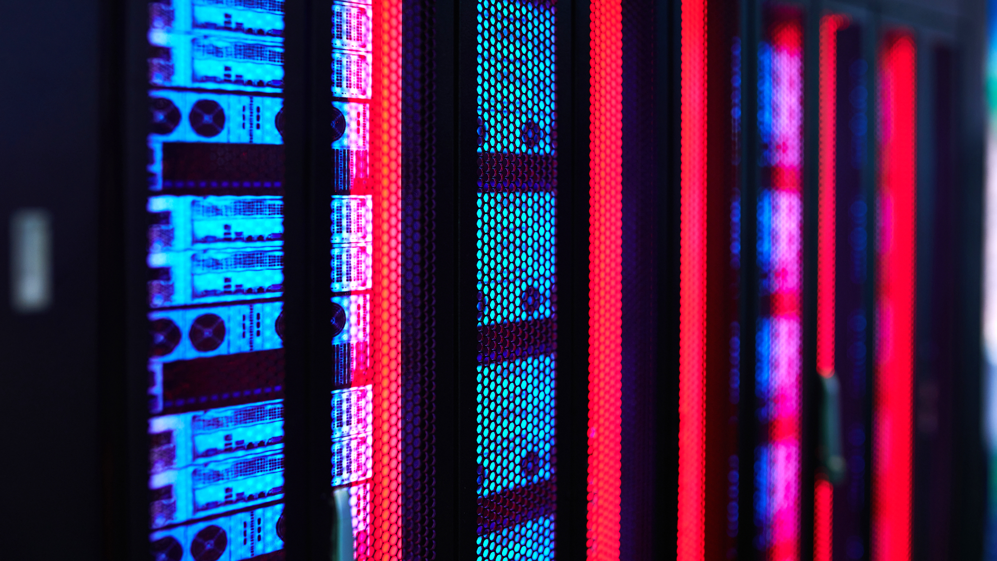 Data center close up