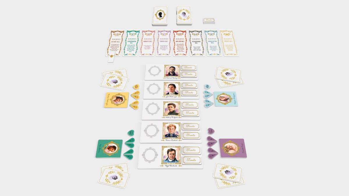 Bridgerton board game components