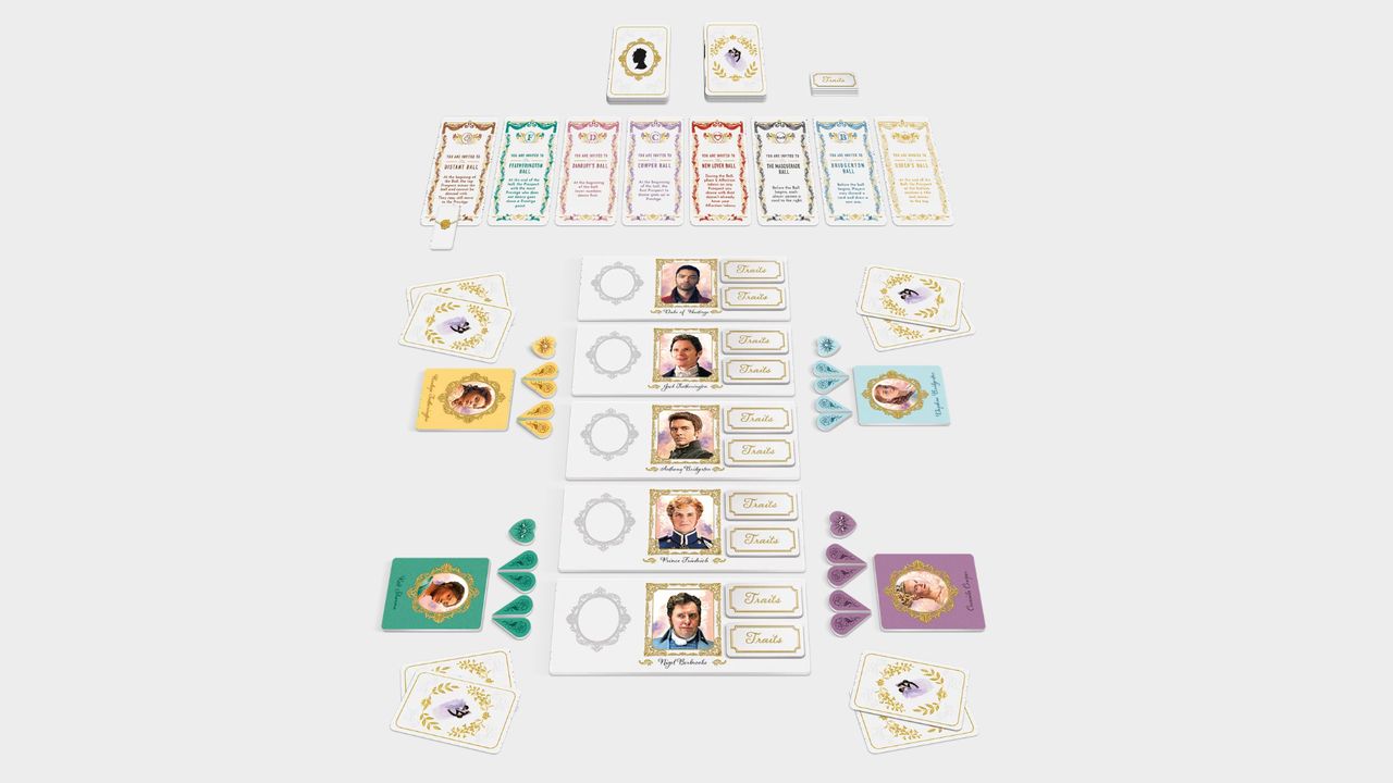 Bridgerton board game components