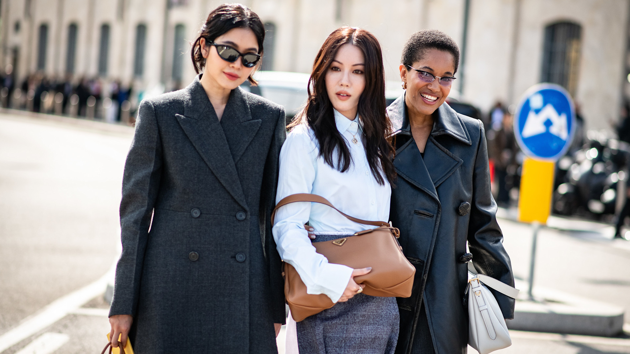 Three guests attend milan fashion week spring summer 2025 