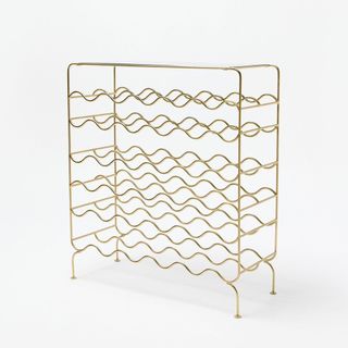 Gold Wavy Wine Rack