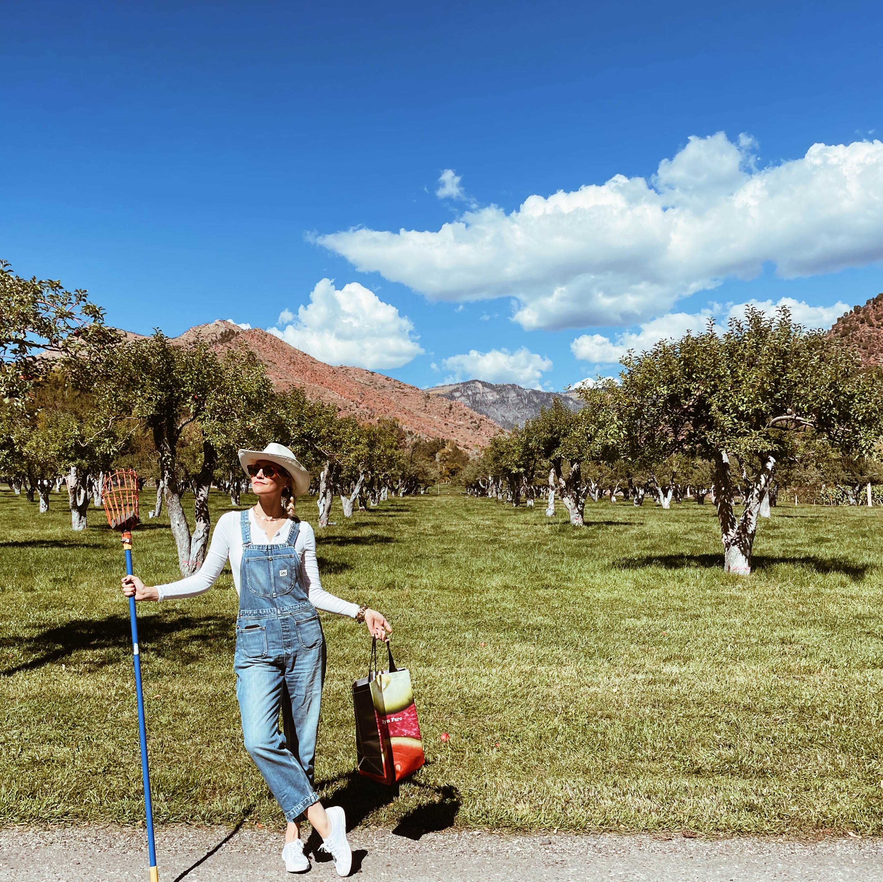 Brooke Ely Danielson doing fall activities wearing fall fashion