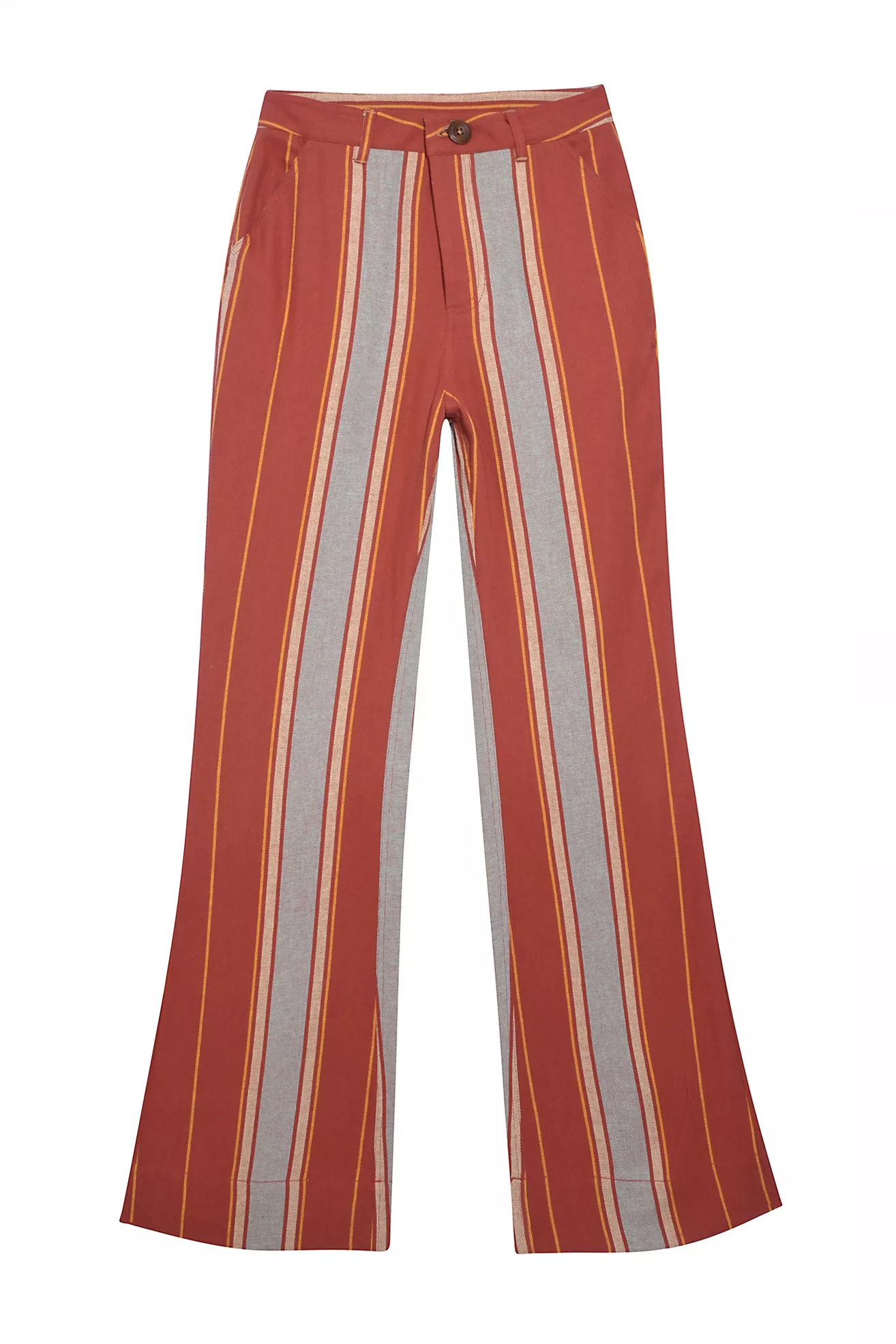 Matthew Williamson X Free People Mirador Striped Bootcut Trousers