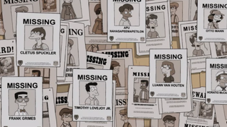 Frank Grimes missing poster in The Simpsons