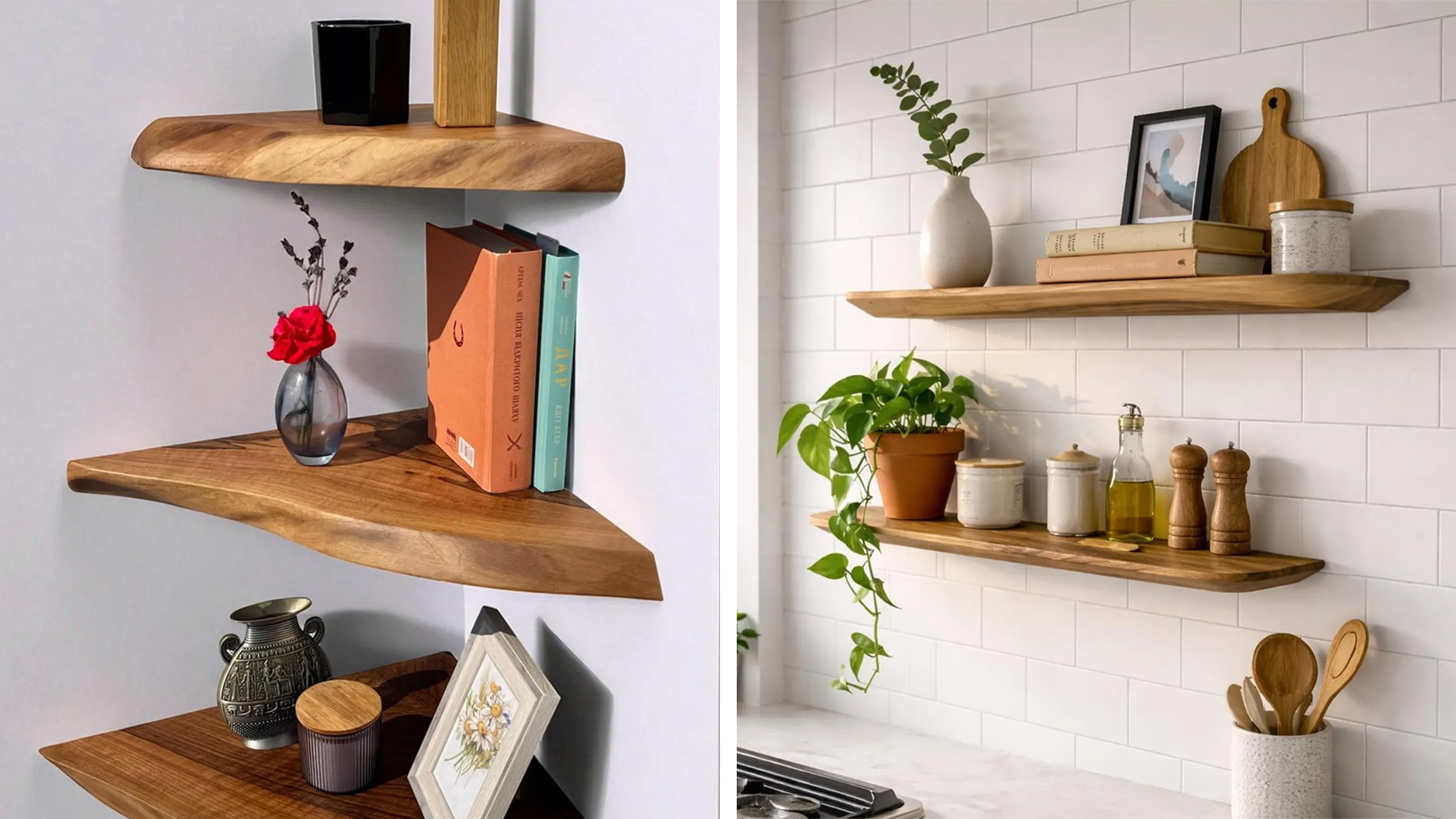 Some straight and corner shelving from SunWoodUkraine. 