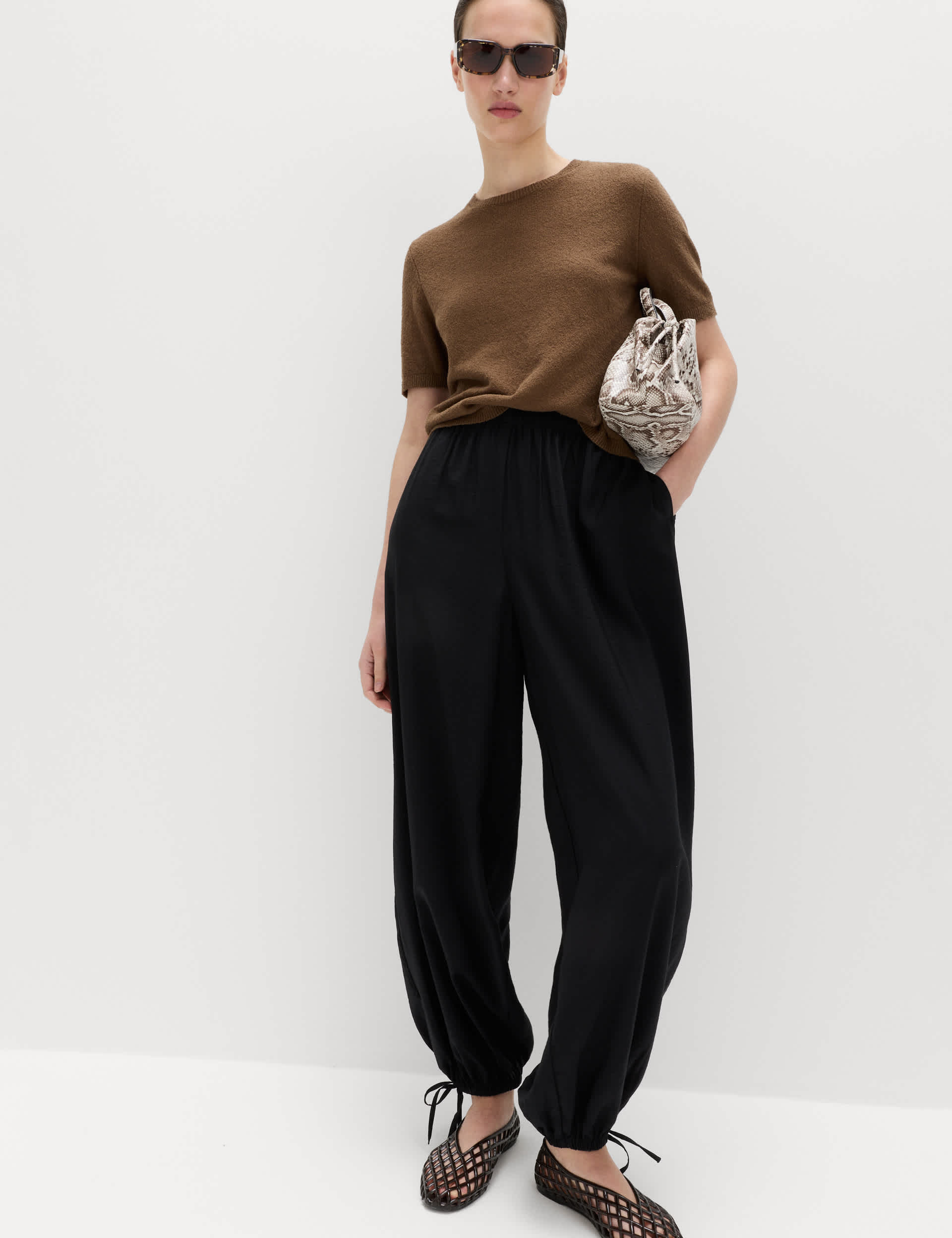 Hold the Jeans—Ballet Flats Look Chicest With This New Season Trouser Trend