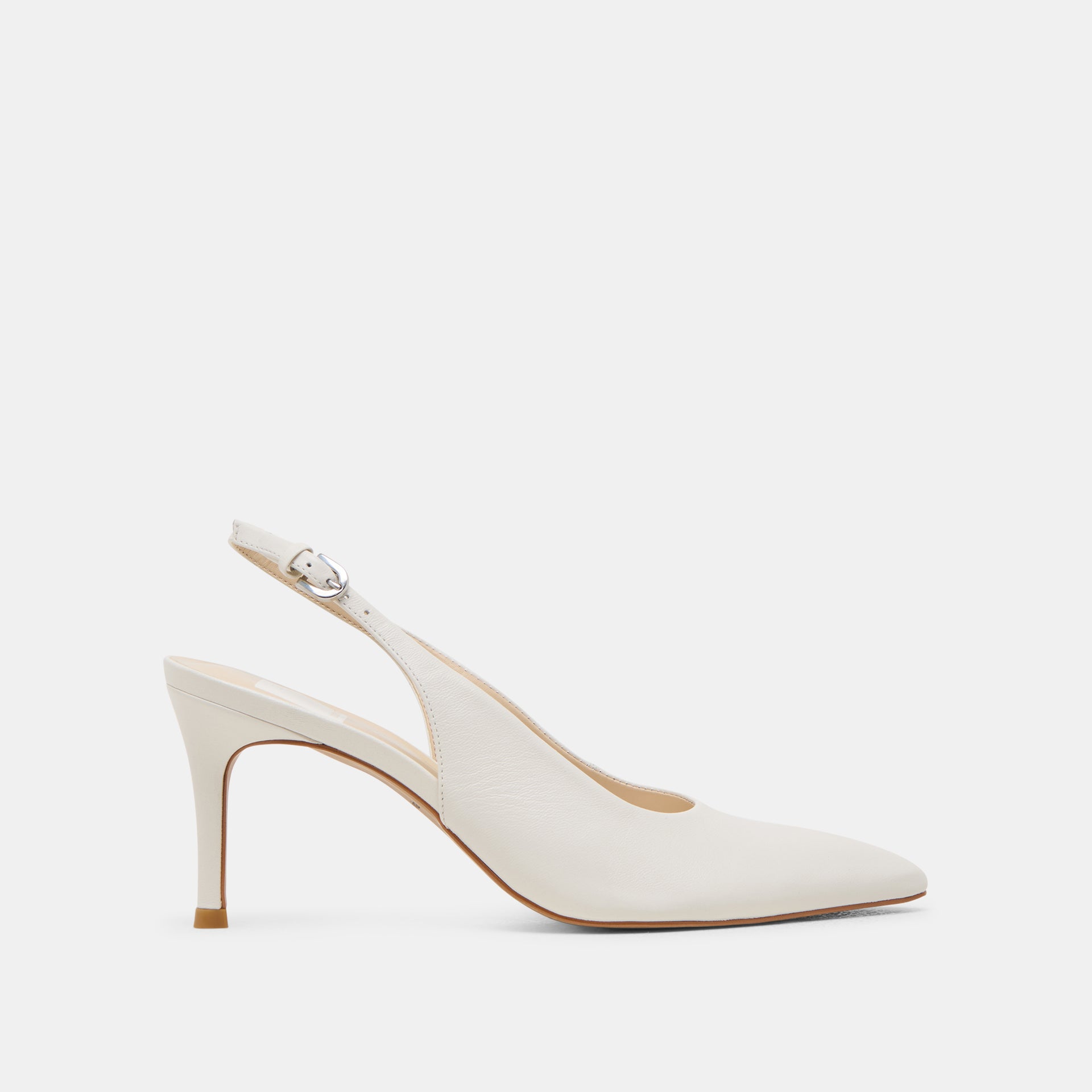 Elasi Heels White Leather