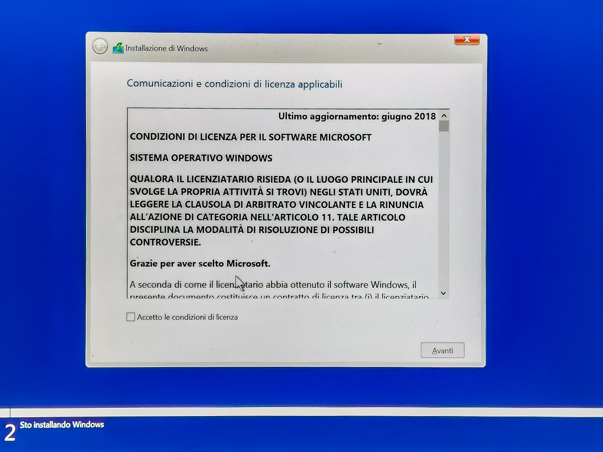 Come installare Windows 10