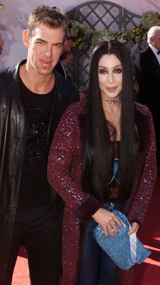Cher and makeup artist Kevyn Aucoin at the Emmys in 2000