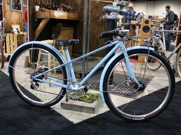 This mixte bicycle shows off Vanilla Bicycles' trademark style.