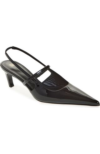 Sharp Kitten Heel Slingback Pump