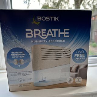 Bostik Breathe dehumidifier moisture absorber in bathroom