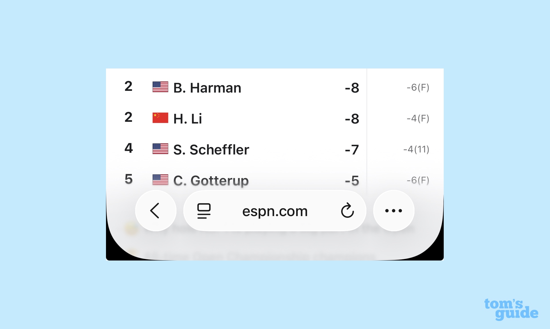 Compact tab layout in iOS 26 safari