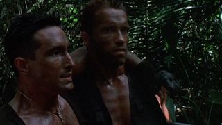 Arnold Schwarzenegger in the jungle in Predator