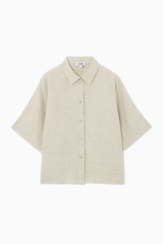 Short-Sleeved Linen Shirt