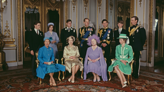 A royal family group at Buckingham Palace in London, UK, 15th July 1980