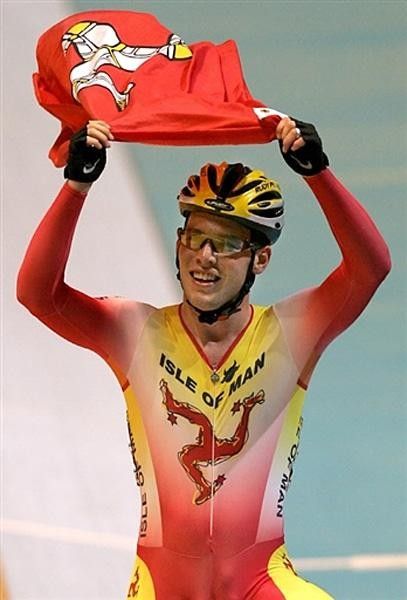 Cavendish flew the Isle of Man flag