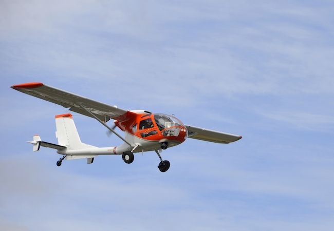 A stock photo of an airplane conducting surveillance.